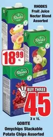 Rhodes - Fruit Juice Nectar Blend Assorted