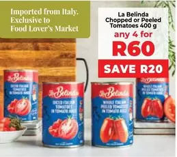 Food Lover's Market - Chopped or Peeled Tomatoes 400 g