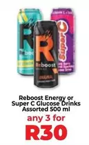 Reboost - Energy or Super C Glucose Drinks