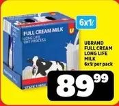 FULL CREAM MILK LONG LIFE UHT PROCESS