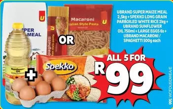 Spekko - Super Maize Meal, Long Grain Parboiled White Rice, Sunflower Oil, Macaroni, Spaghetti