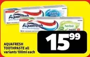 Aquafresh - TOOTHPASTE