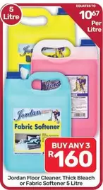 Jordan - Floor Cleaner, Thick Bleach or Fabric Softener
