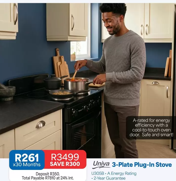 Univa - 3-Plate Plug-In Stove