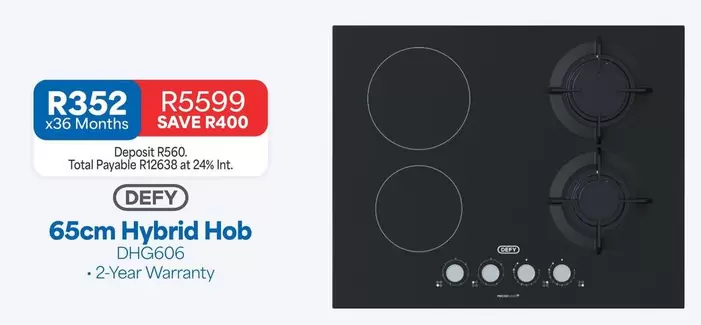 Defy - 65cm Hybrid Hob DHG606