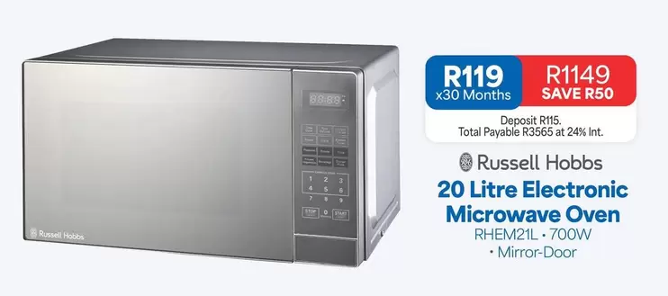 Russell Hobbs - 20 Litre Electronic Microwave Oven