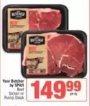 Beef Sirloin or Rump Steak