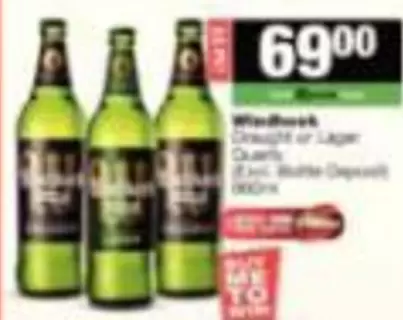 Windhoek - Draught or Lager Quarts