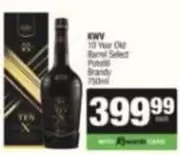 KWV - 10 Year Old Barrel Select Potstill Brandy