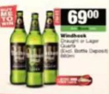 Windhoek - Draught or Lager Quarts