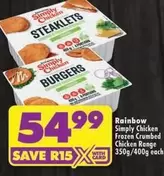 Rainbow - Simply Chicken Frozen Crumbed Chicken Range