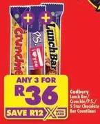 Cadbury - Lunch Bar / Crunchie / P.S.