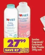 Lovies - Fraganced/Cornstarch Baby Powder