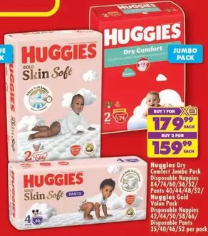 Huggies - Dry Comfort Jumbo Pack Diaper Nappies