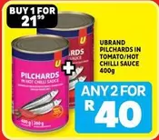 PILCHARDS IN TOMATO/HOT CHILLI SAUCE