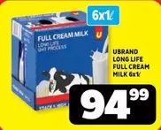 FULL CREAM MILK LONG LIFE UHT PROCESS