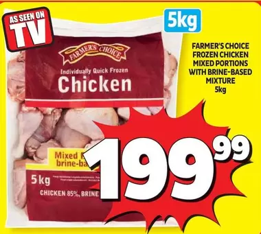 Farmer's Choice - FROZEN CHICKEN MIXED PORTIONS WITH BRINE-BASED MIXTURE
