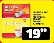 BLACK TEABAGS