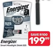 Energizer - Smart Headlight 3AAA 525 Lumens