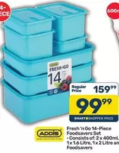 Addis - Fresh 'n Go 14-Piece Foodsavers Set