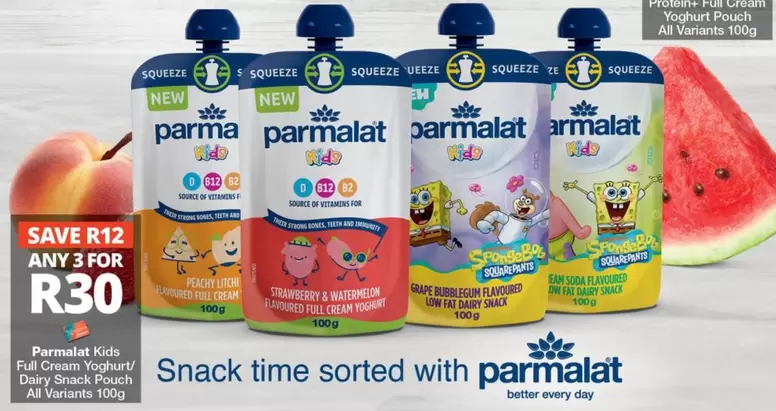 Parmalat - Kids Full Cream Yoghurt Pouch