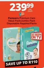 Pampers - Premium Care Value Pack/Jumbo Pack Disposable Nappies/Pants