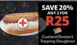 Custard/Dessert Topping Doughnut