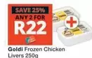 Goldi - Frozen Chicken Livers 250g