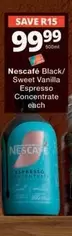 Nescafé - Black/ Sweet Vanilla Espresso Concentrate