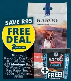 Karoo Dry Dog Food + Bags O'Wags Chewies Paw Patrol Treats