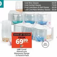 Coral - LAV /Adora/Lune Glassware Range