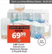 Coral - Lune/Adora Whiskey Glasses