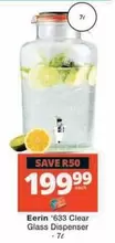 Clear - '633  Glass Dispenser