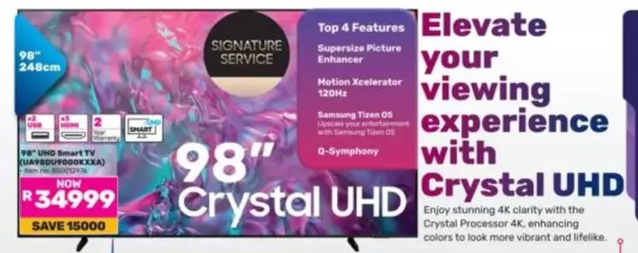 Samsung - 98" Crystal UHD Smart TV