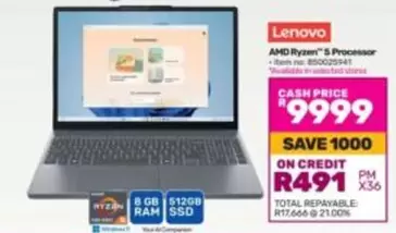 Lenovo - AMD Ryzen 5 Processor Laptop