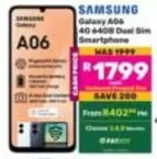 Samsung - Galaxy A06 4G 64GB Dual Sim Smartphone