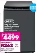Defy - 8 kg Top Loader Washing Machine (DTL165)