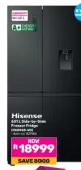 Hisense - 631L Side-by-Side Freezer Fridge (HMD50SB-WII)