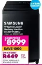 Samsung - 19 kg Top Loader Washing Machine (WA00F1950BF/FA)