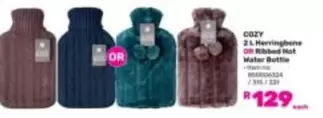 COZY 2 L Herringbone OR Ribbed Hat Water Bottle