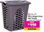 65 L Mega Linen Bin Taupe - Item code: 796363