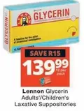Lennon - Glycerin Laxative Suppositories