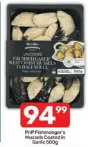 Shell - Uncooked Crumbed Garlic West Coast Mussels in Half