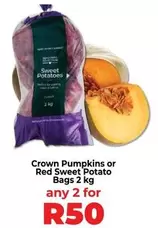 Crown - Pumpkins or Red Sweet Potato Bags
