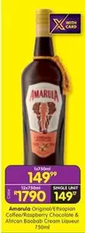 Amarula -  Original/Ethiopian Coffee/Raspberry Chocolate & African Baobab Cream Liqueur 750ml