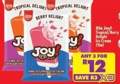 Joy - Tropical/Berry Delight Ice Cream