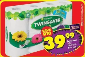 Twinsaver - 1-Ply Toilet Rolls