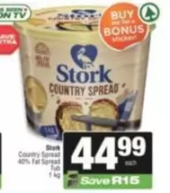 Stork - COUNTRY SPREAD 40% Fat Spread Tub