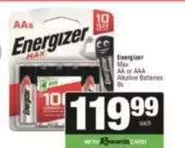 Energizer - Max AA or AAA Alkaline Batteries 8s