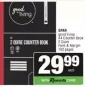 Spar - 2 Quire Counter Book